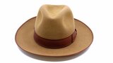 borsalino fedora qs binded brim camel  _