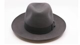 borsalino fedora qs haarvilt binded brim grijs_