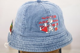 Kinder vissershoedje Jeansblauw