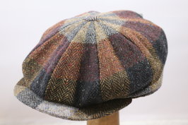 City Sport Newsboy Pet Donegal Tweed Bordeaux Antraciet