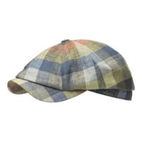 Wigens Newsboy Classic Cap Linen Silk Summer Tartan 