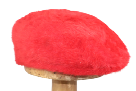 bedacht angora flatcap scarlet rood