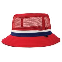 brixton hardy bucket hat red navy