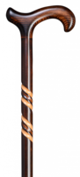 gastrock wandelstok spiral derby ombre zwart en bruin