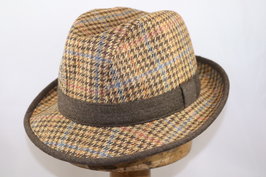 portaluri trilby tweedhoed beigebruin contrast bruin