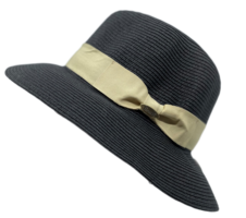 bronte zomerhoed josephine cellulose zwart creme