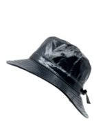 Mida Regenhoed PU Lak Zwart