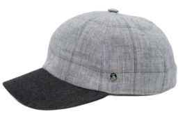 city sport baseball cap linnen grijs ruit