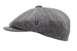 city sport ballonpet zijde visgraat blauw en terra