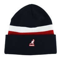 kangol beanie pull on acrylic dual stripe navy
