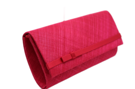 seeberger avondtas strikje sinamay fuchsia