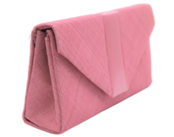 maddox korte handtas sinamay en satijn coral licht beschadigd