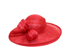 maddox occasion hat bow and pen sinamay tulip red
