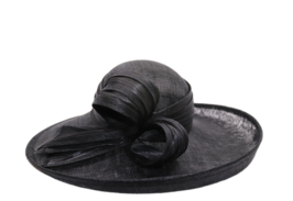 maddox occasion hat bow and pen sinamay black