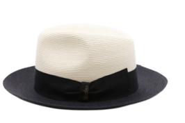 borsalino fedora bogart bandstro hemp black creme
