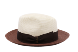 borsalino fedora bogart bandstro hemp marron creme