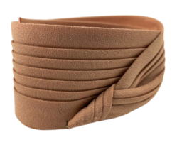 jos van dijck kant en klaar plisse hoedenband katoenmix nude