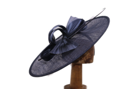 maddox big occasion disc oval bow and pen sinamay navy