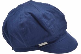 seeberger ballonpet basic katoen donkerblauw