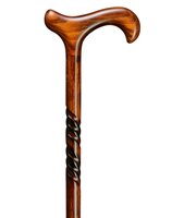 gastrock dunnen wandelstok spiral derby bruin zwart