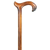 gastrock wandelstock kolbenfacon derby beuken hout gevlamd bruin