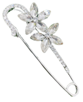 hoedenbroche strass bloemen