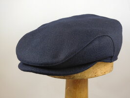 wigens klassieke pet met oorkleppen wol navy