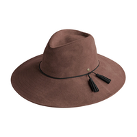 house of ord fedora celeste suedelook chocolate brown