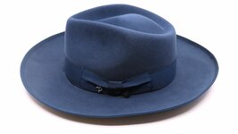 panizza fedora trapani 30x haarvilt jeansblauw