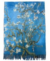 onkar painting sjaal wolmix amandelbloesem