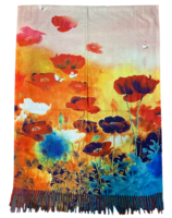 onkar painting sjaal wolmix poppy field 