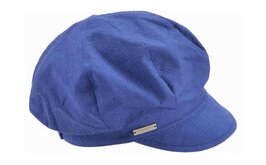 seeberger ballonpet chambray katoen blue