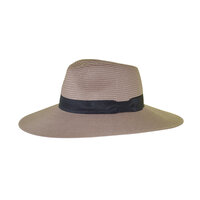 house of ord summer fedora fiona wide brim flexibraid taupe