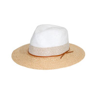 house of ord fedora summer tina natural fibre blend white