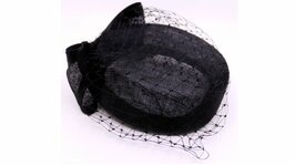 maddox dopje 075 sinamay met voile black