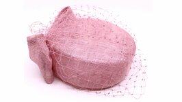 maddox dopje 075 sinamay met voile roze