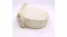 maddox dopje 075 sinamay met voile ivory