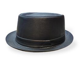 Jos van Dijck Pork pie imitatie geruwd leder Zwart