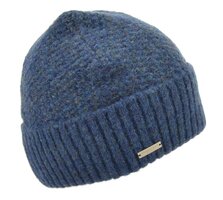 seeberger muts met omslag glitter wolmix bottle green