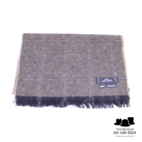 portaluri sjaal tweed visgraat en tartan bruin