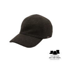 wigens baseball classic cap met oorklep wol olive melange