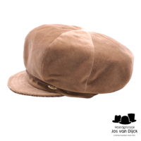 bronte ballonpet romee visgraat ruit wol beige