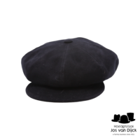 jos van dijck ballonpet fluweel touch katoen zwart