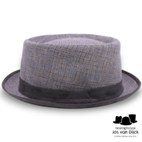 jos van dijck pork pie zilverblauw contrast grijs