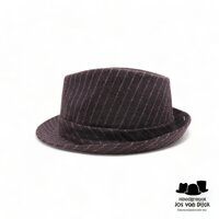 mida trilby wol bruin krijtstreep