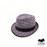 jos van dijck trilby wolmix bruin blauw
