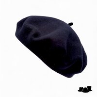 elosegui alpino baret merino wolvilt nero zwart