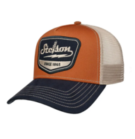 stetson trucker cap spark plug rust navy
