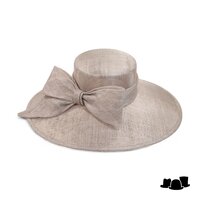 maddox occasion hat 155 asymmetric sinamay bow almond