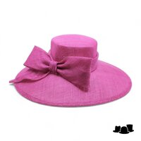 maddox occasion hat 155 asymmetric sinamay bow magenta